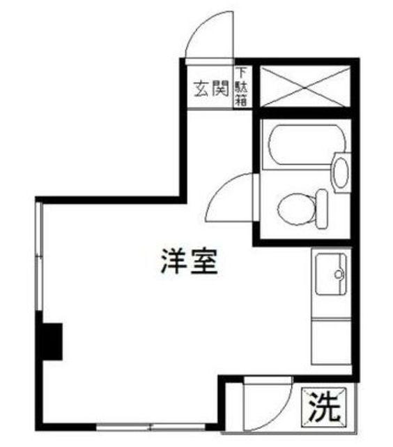 宗和ビル(ワンルーム/3階)の間取り写真