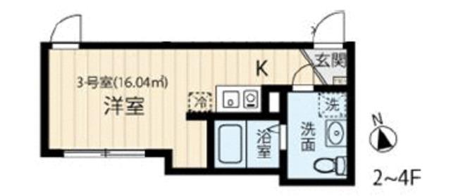 フィオーレ西日暮里A棟(ワンルーム/3階)の間取り写真