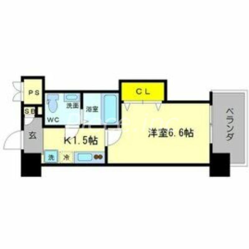 ラグゼ桜ノ宮(1K/7階)の間取り写真
