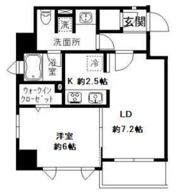 コートヒル本郷 のあち(1LDK/2階)の間取り写真