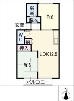 サンシャイン21B(2LDK/2階)の間取り写真