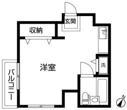 コンド8番館(ワンルーム/9階)の間取り写真