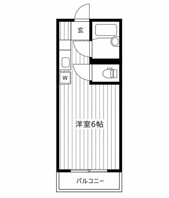 セントラルコーポクロッカス(1K/3階)の間取り写真