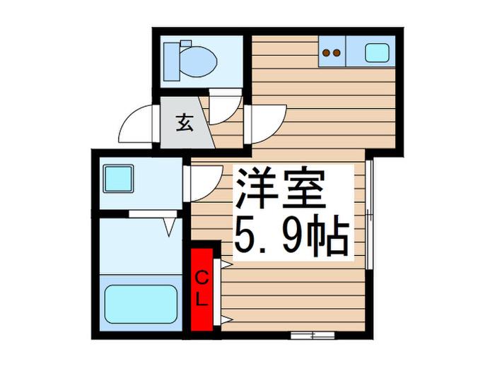 ダイワティアラ津田沼XI(ワンルーム/3階)の間取り写真