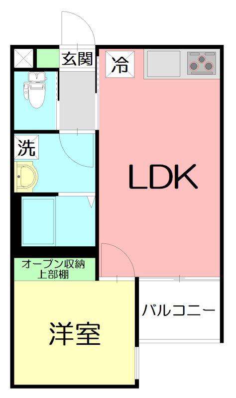 オフショアウィンド鵠沼松が岡(1LDK/2階)の間取り写真