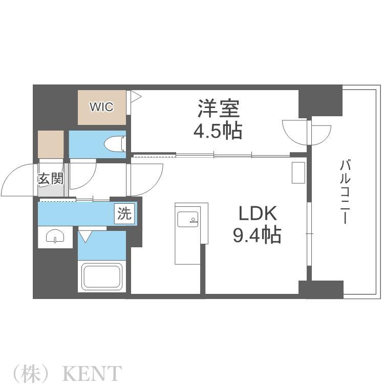 プライマル札幌桑園旧サムティ桑園レジデンス(1LDK/2階)の間取り写真