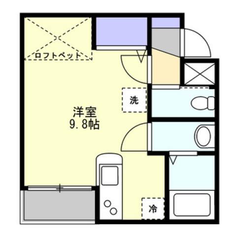 アルト生石(ワンルーム/3階)の間取り写真
