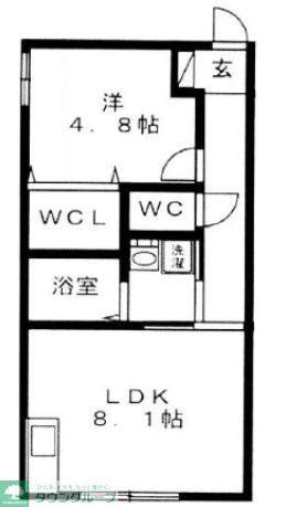 ビューノ・クレール(1LDK/1階)の間取り写真