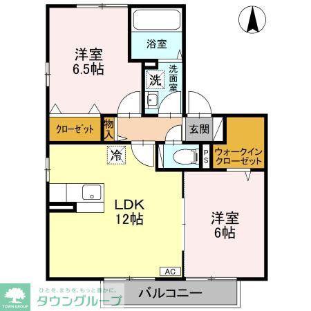 ドミール 参番館(2LDK/2階)の間取り写真