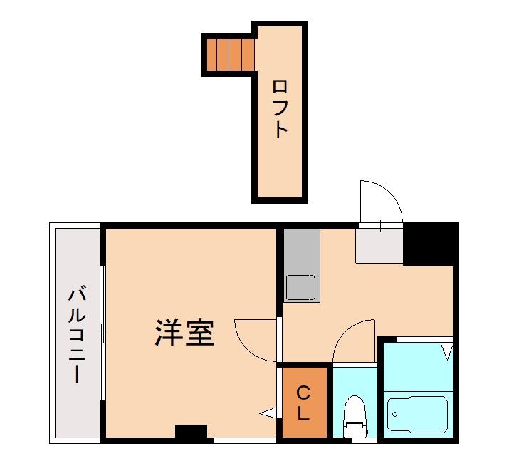 トレンチーノ(1K/5階)の間取り写真