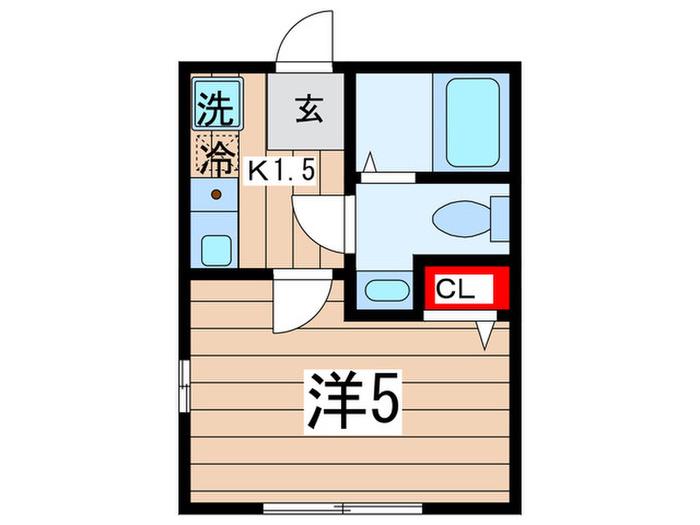コルージャ(1K/1階)の間取り写真
