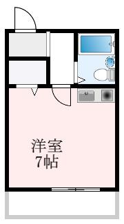 エステート北野田(ワンルーム/1階)の間取り写真
