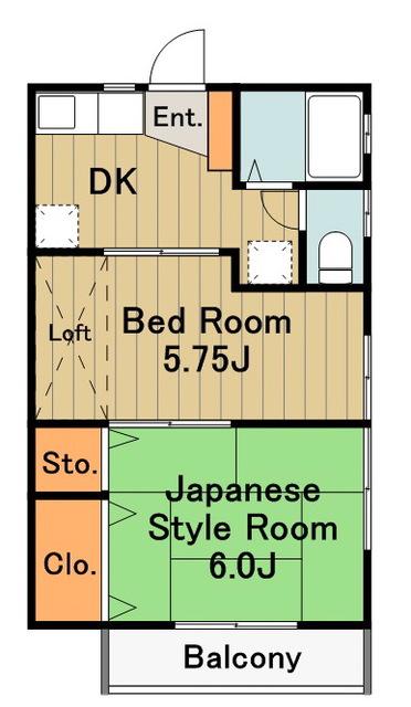 パレットT・I(2DK/2階)の間取り写真