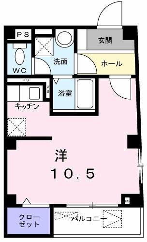 地下鉄西神・山手線 板宿駅 徒歩4分 3階建 築16年(ワンルーム/3階)の間取り写真