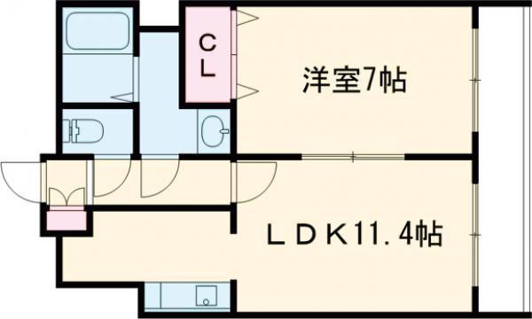 アウスレーゼ(1LDK/1階)の間取り写真