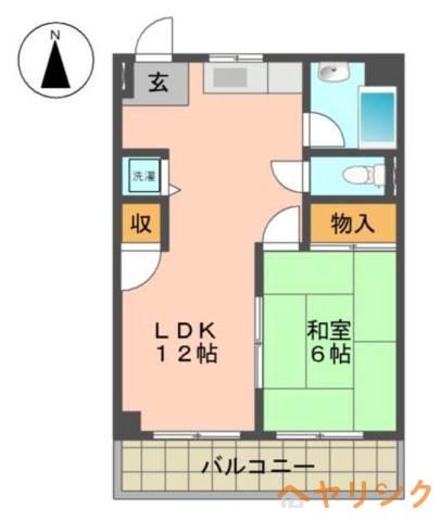 水野マンション(1LDK/5階)の間取り写真