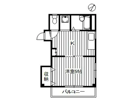 ハイムヨコセ(1K/3階)の間取り写真