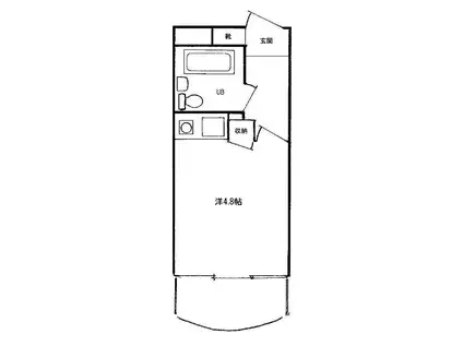 朝日プラザ武蔵ヶ辻(ワンルーム/7階)の間取り写真