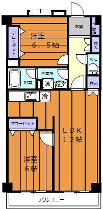 ひよどり(2LDK/1階)の間取り写真
