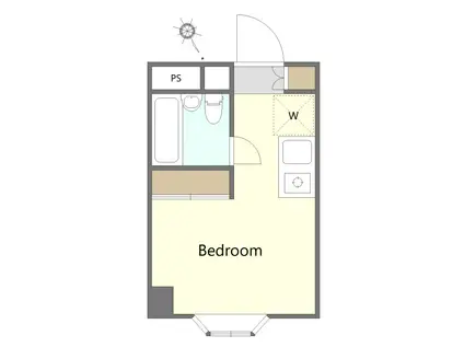 ヴェルメゾン(ワンルーム/2階)の間取り写真