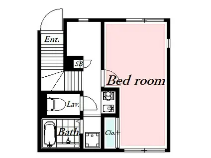 レオネクストプロミネンス(1K/2階)の間取り写真