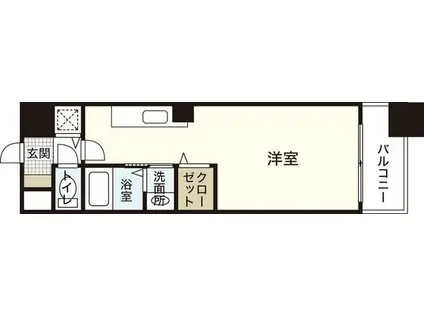 グラビスコート加古町(ワンルーム/6階)の間取り写真