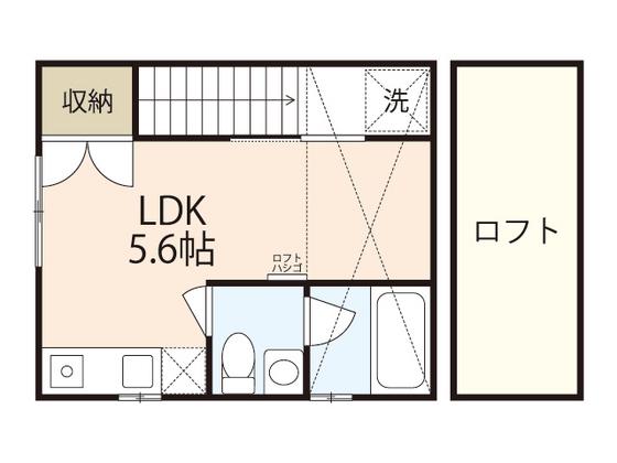 CASA COZYコイン通(1LDK/2階)の間取り写真