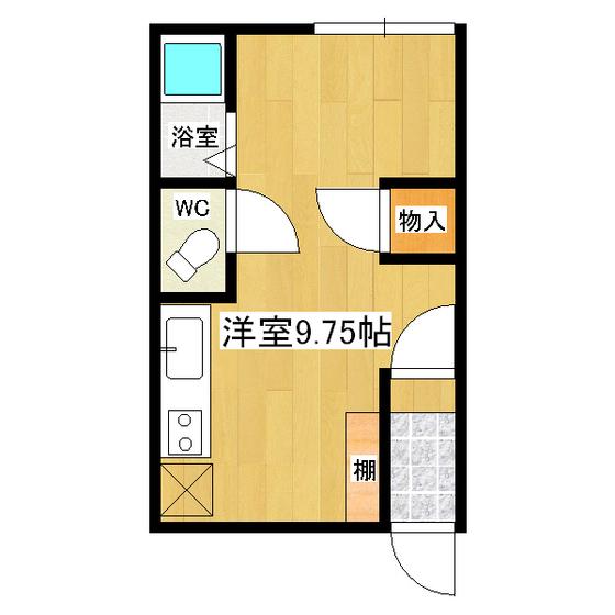 せのハイツ5(ワンルーム/2階)の間取り写真