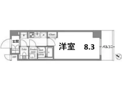 ファーストフィオーレ東灘(1K/7階)の間取り写真
