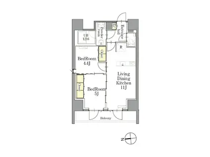 CLASSEUM仙台新寺通(2LDK/4階)の間取り写真