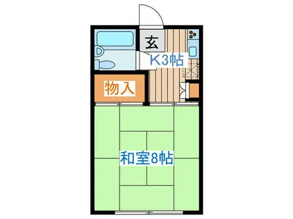 セジュール(1K/2階)の間取り写真