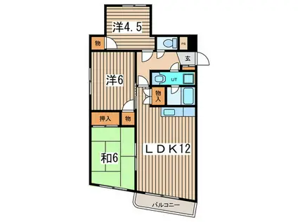 しんかわコーポ円山公園(3LDK/4階)の間取り写真