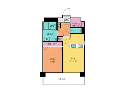 LEON篠崎レオン篠崎(1LDK/3階)の間取り写真