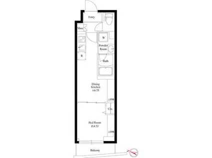 AZEST志村三丁目II(1DK/1階)の間取り写真