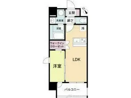 ブランシエスタ南吹田パークサイド(1LDK/4階)の間取り写真