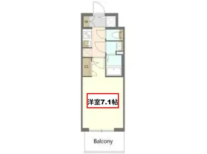 S-RESIDENCE大和田ALINE(1K/11階)の間取り写真