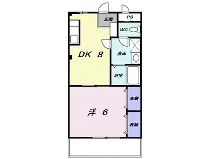 カンパーニュ塩上 I(1DK/3階)の間取り写真
