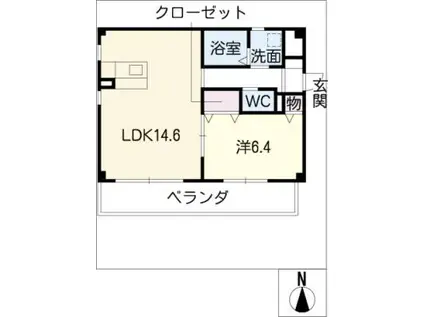 月光荘(1LDK/2階)の間取り写真