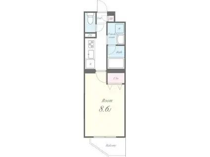 フォーレ 山崎(1K/1階)の間取り写真