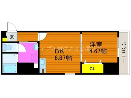 アーバンパーク住之江公園I(1DK/5階)の間取り写真