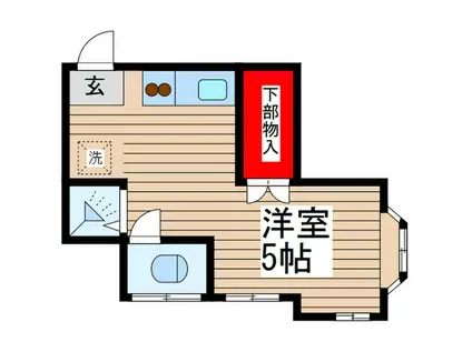 さくらハウス(ワンルーム/1階)の間取り写真