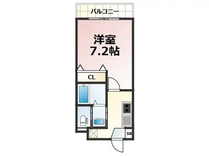 AILE放出(1K/3階)の間取り写真