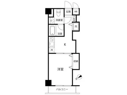 T S GARDEN百合ヶ丘II(1DK/2階)の間取り写真