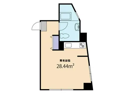 エグゼクティブ渋谷(ワンルーム/4階)の間取り写真