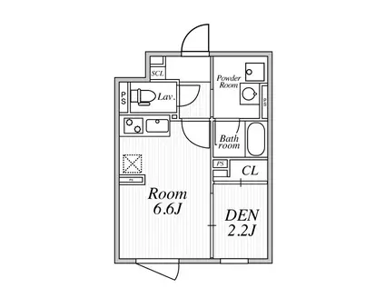 プラティーク下丸子(1DK/4階)の間取り写真