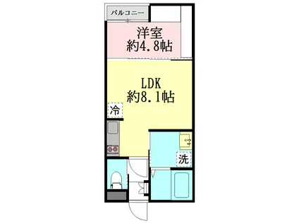 MYLFE(1LDK/3階)の間取り写真