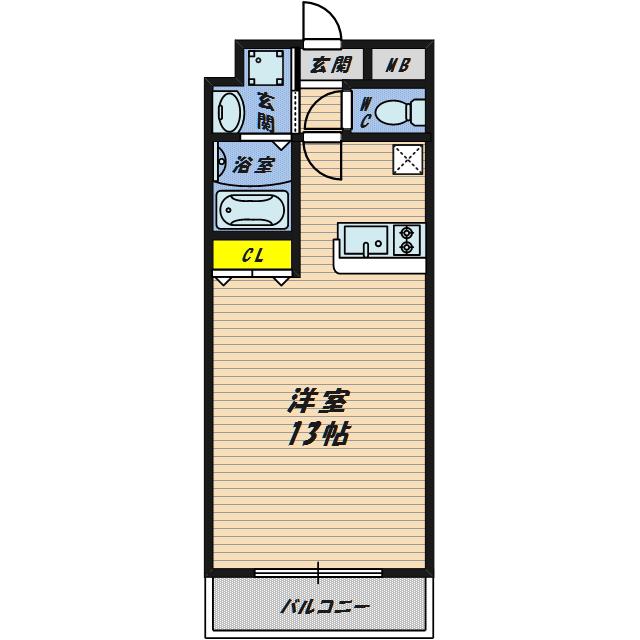 HR・FRONT REGAL野江駅前(1K/4階)の間取り写真