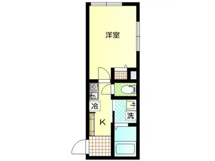 アース武蔵小杉(1K/1階)の間取り写真