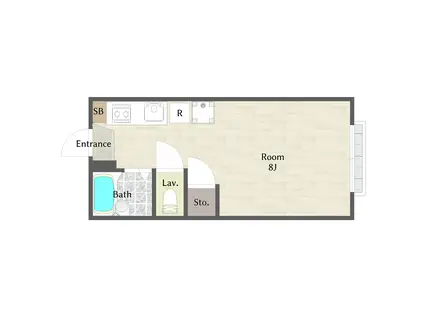 むさし野ハイツ(ワンルーム/2階)の間取り写真