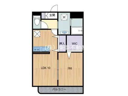 レユスイート(1LDK/2階)の間取り写真